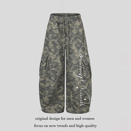 Damen Weite Cargopalazzo-Hose mit Tunnelzugbund, verstellbarem Saum und Cargo‑Taschen Nord Taschen