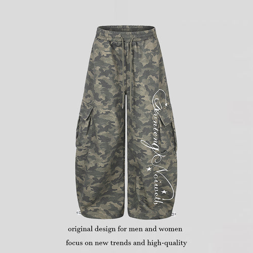 Damen Weite Cargopalazzo-Hose mit Tunnelzugbund, verstellbarem Saum und Cargo‑Taschen Nord Taschen