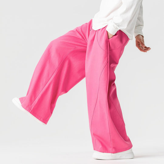 Herren Weite Lounge‑Hose im Palazzo‑Cut aus Baumwollmix mit Tunnelzug und Eingrifftaschen Nord Taschen