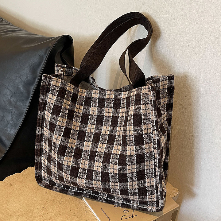 Damen Tragetasche mit modischem Karomuster Nord Taschen