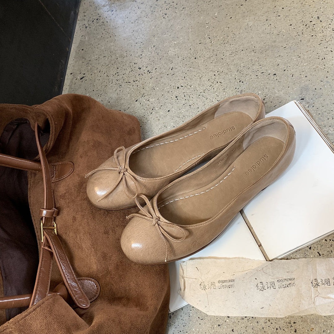Damen Ballerinas mit zartem Schleifen-Detail und komfortablem Fußbett - Arvani