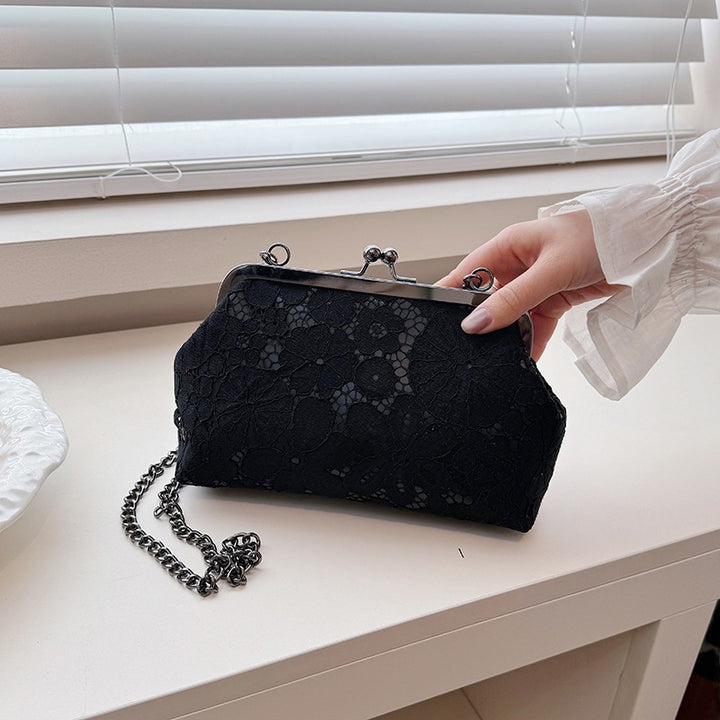 Damen elegante Umhängetasche mit romantischem Spitzenmuster Nord Taschen