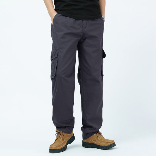 Herren Baumwoll-Twill Cargohose im Relaxed-Fit mit geradem Bein und großem Klappfach Nord Taschen