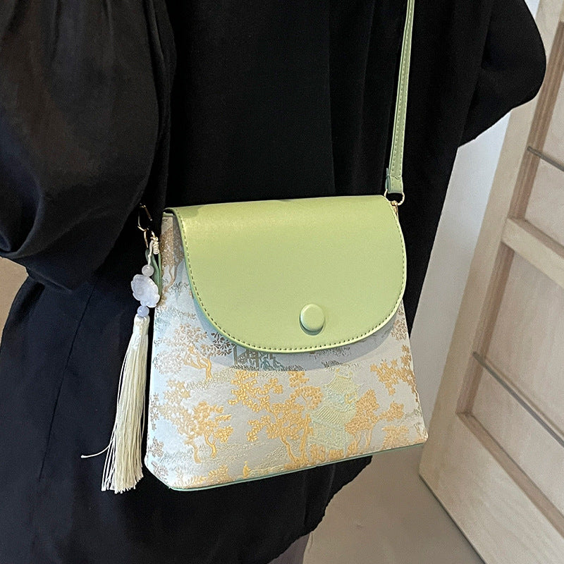 Damen Umhängetasche mit kunstvollem Stickmuster Nord Taschen