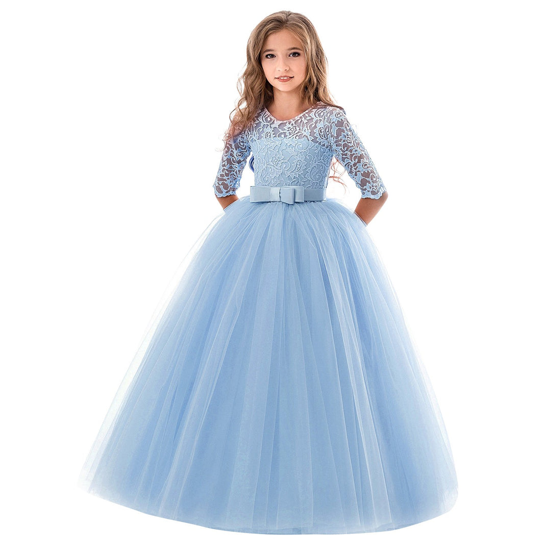 Damen Prinzessinnenkleid mit Spitzenoberteil und Tüllrock