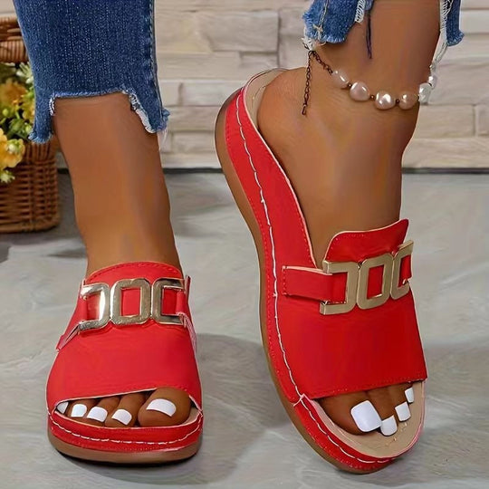 Damen elegante Zehentrenner-Sandalen mit dekorativem Schmuckdetail Nord Taschen