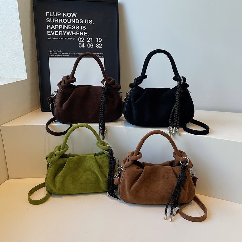 Damen Hobo-Tasche mit dekorativem Henkel und texturiertem Design Nord Taschen