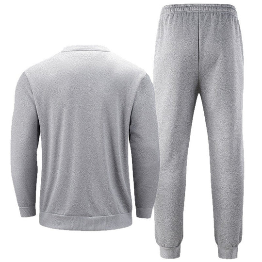 Herren Thermo‑Fleece Lounge‑Set mit Rundhals-Pullover & tapered Jogginghose Nord Taschen