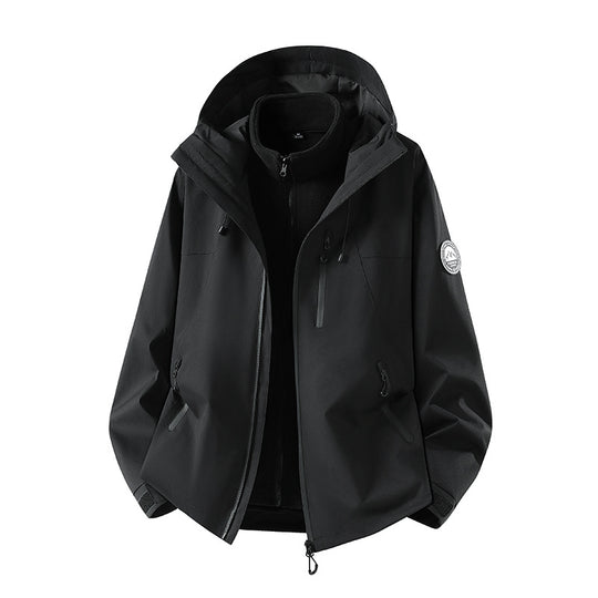 Herren Wasserdichte Softshell-Jacke mit Kapuze und atmungsaktiver Membran Nord Taschen