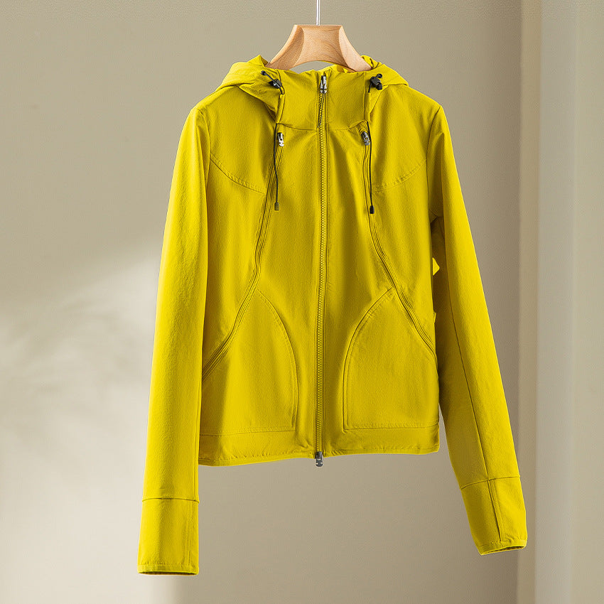 Damen Leichte Kapuzenjacke aus Funktionsfleece mit Zwei‑Wege‑Reißverschluss und ergonomischen Nähten Nord Taschen