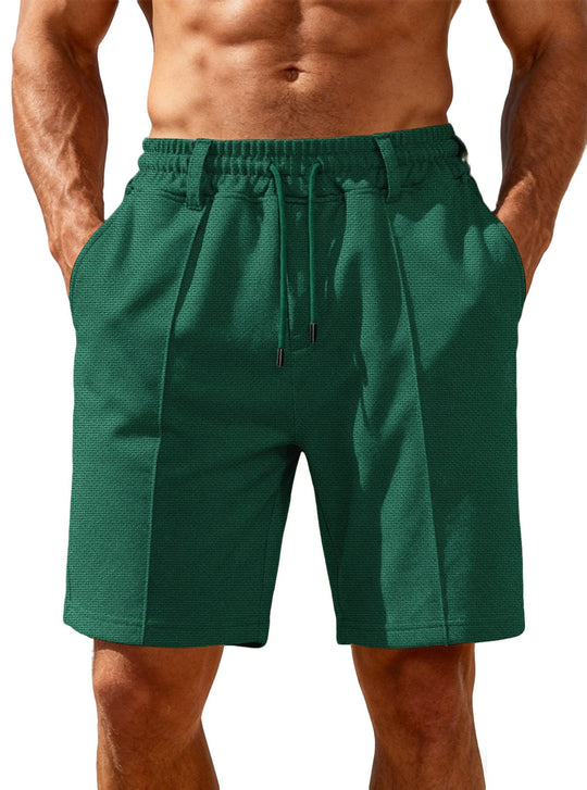 Herren nan Chino-inspirierte Relax-Shorts mit Bundfalten elastischem Tunnelzug und Eingrifftaschen Nord Taschen