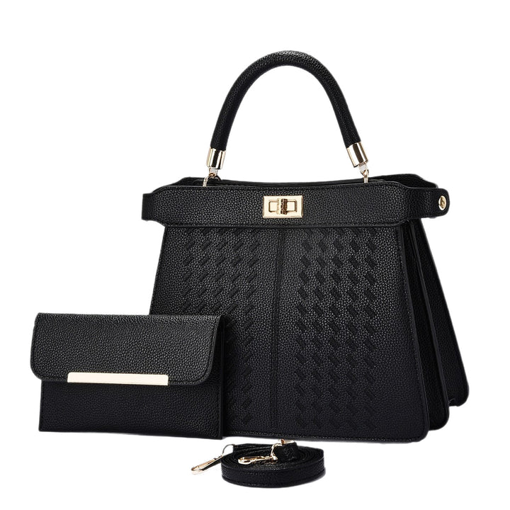 Damen elegante Henkeltasche mit strukturiertem Design und abnehmbarer Clutch Nord Taschen