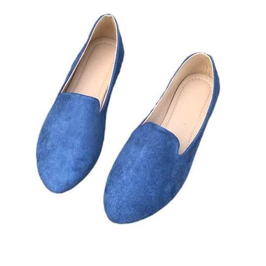 Damen flache Ballerinas aus hochwertigem Wildleder mit elastischem Einstieg und rutschfester Sohle - Vittorelli