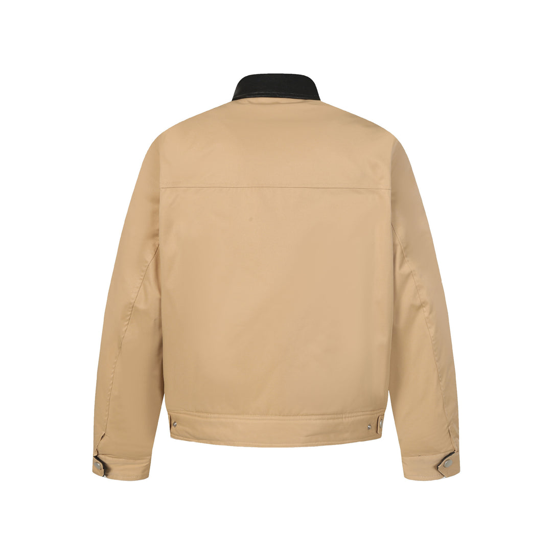 Unisex Kurzboxy gesteppte Blousonjacke mit kontrastierendem Lederoptikkragen Nord Taschen