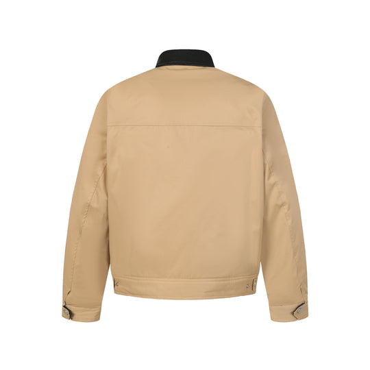 Unisex Kurzboxy gesteppte Blousonjacke mit kontrastierendem Lederoptikkragen Nord Taschen