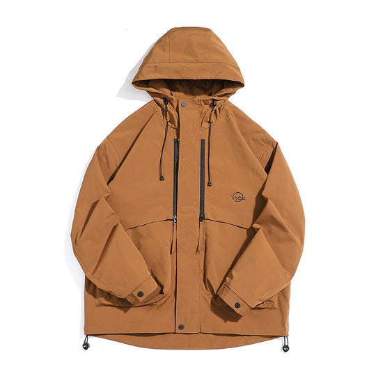 Unisex Technische Outdoorjacke im Boxy‑Cut mit Kapuze und vertikalen Brustreißverschlüssen Nord Taschen