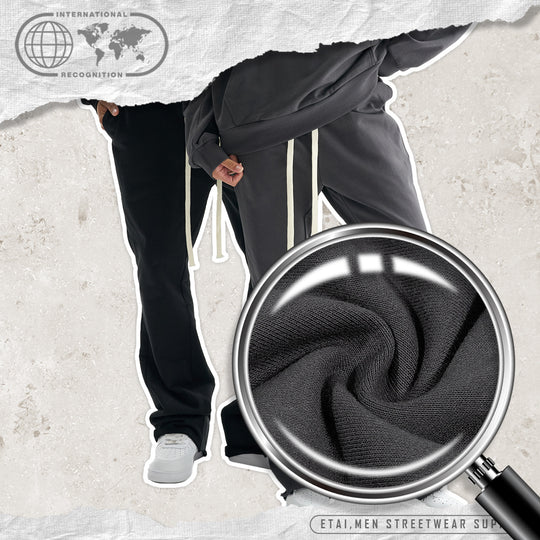 Damen Schlaghose aus French-Terry mit weitem Bein und Kordelzug Nord Taschen