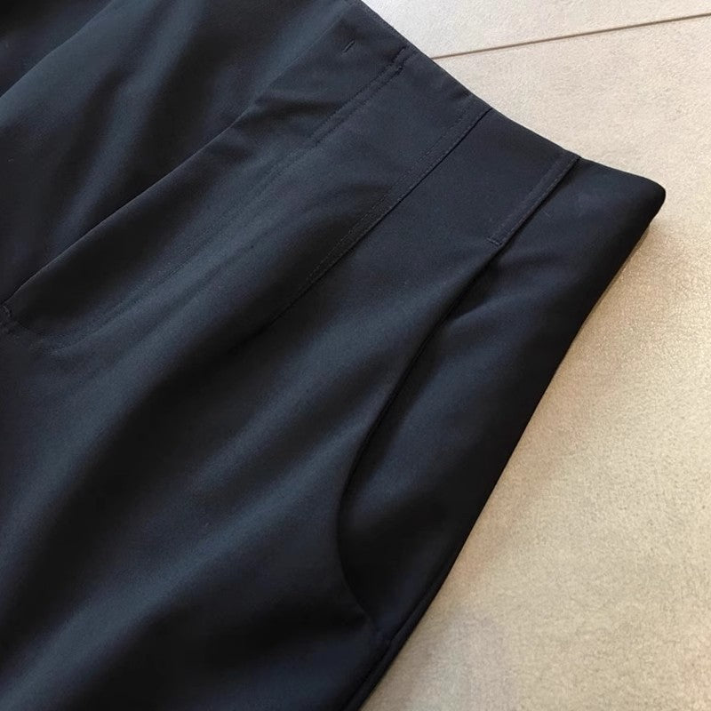 Damen Hochtaillierte Palazzo-Hose mit weiter Beinführung und mittiger Bügelfalte Nord Taschen