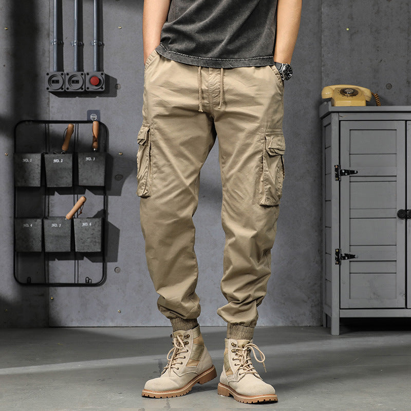 Herren Cargo-Jogginghose im Utility‑Stil mit Tunnelzugbund, Mehrfachtaschen und Reißverschluss‑Knöchel Nord Taschen