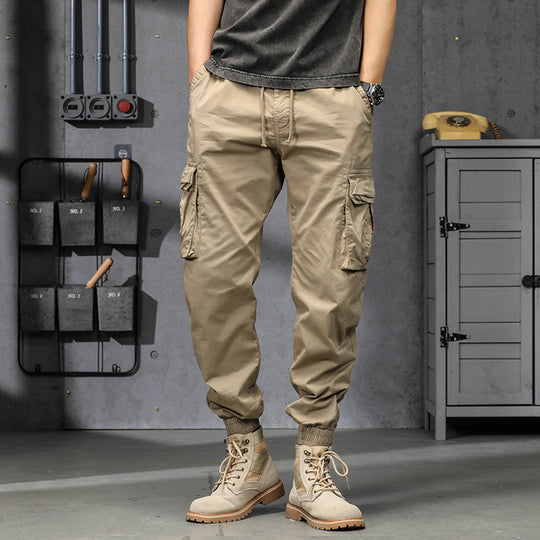 Herren Cargo-Jogginghose im Utility‑Stil mit Tunnelzugbund, Mehrfachtaschen und Reißverschluss‑Knöchel Nord Taschen