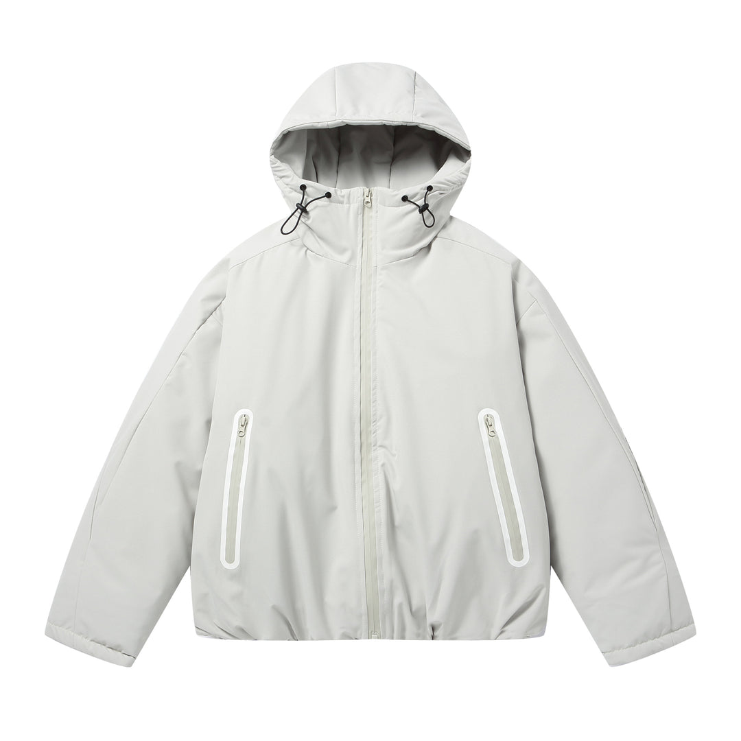 Unisex Kurzboxy Wetterschutz‑Pufferjacke mit Kapuze und versiegelten Reißverschlüssen Nord Taschen