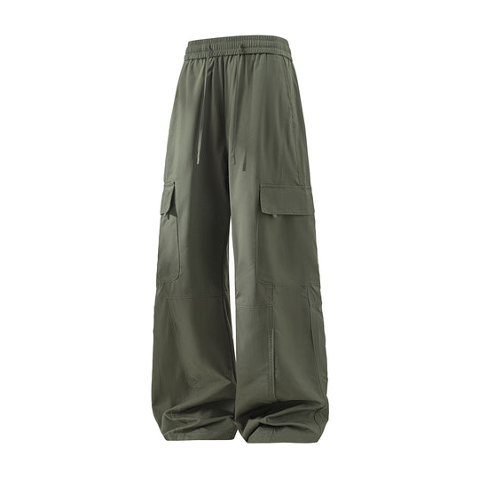 Herren Weite Cargo-Hose mit Tunnelzugbund, Utility‑Klappentaschen & entspannter Baggy‑Silhouette Nord Taschen