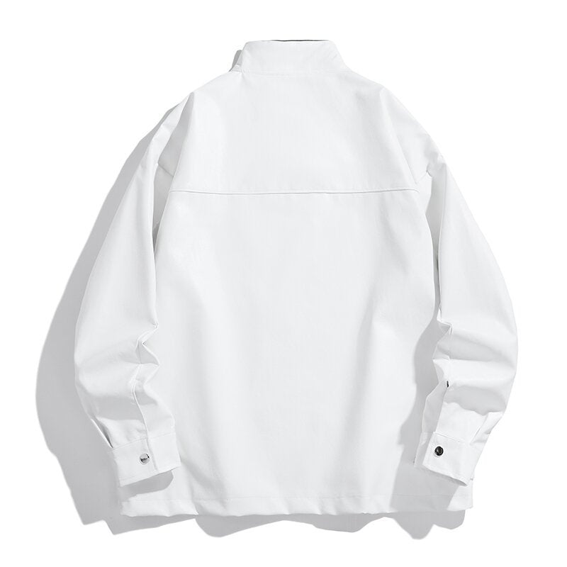 Herren gestickte Utility-Trainingsjacke im Racing‑Look mit Stehkragen Nord Taschen