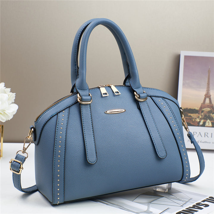 Damen Handtasche mit eleganten Nieten und verstellbarem Tragegurt Nord Taschen
