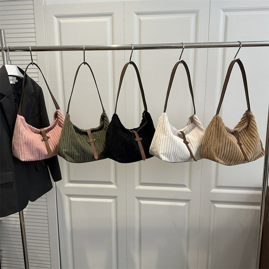 Damen Hobo-Tasche mit luxuriösem Rippenmuster und eleganter Lederakzent Nord Taschen