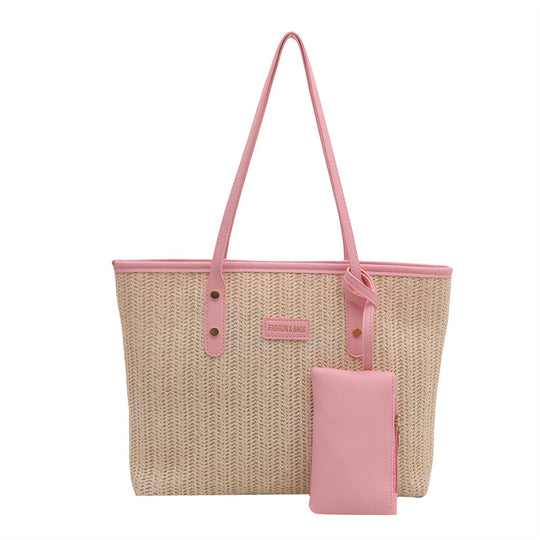 Damen Tragetasche mit geflochtenem Design und abnehmbarem Innenfach Nord Taschen