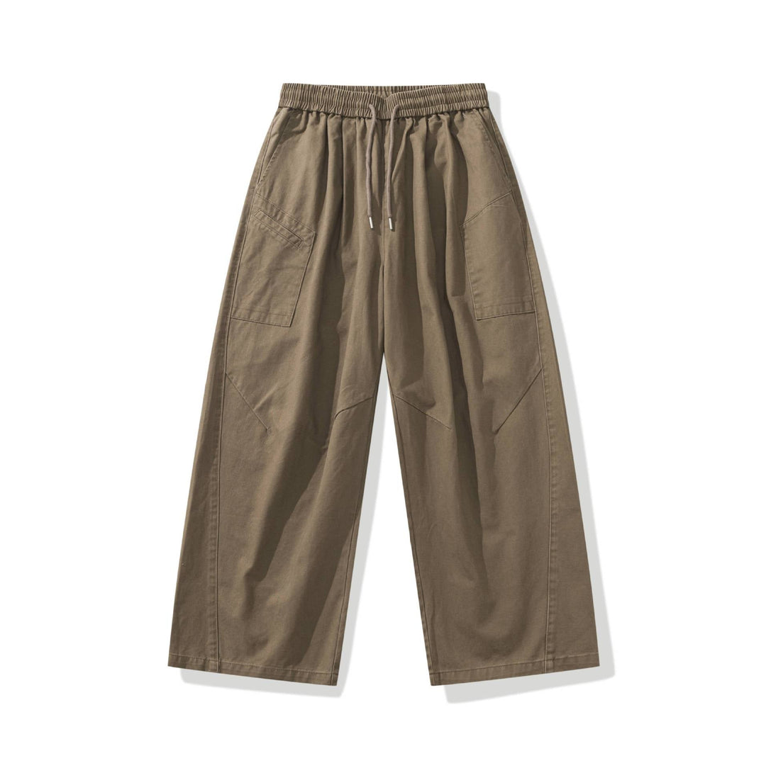 Damen weite Cargo-Hose mit elastischem Bund und Tunnelzug Nord Taschen