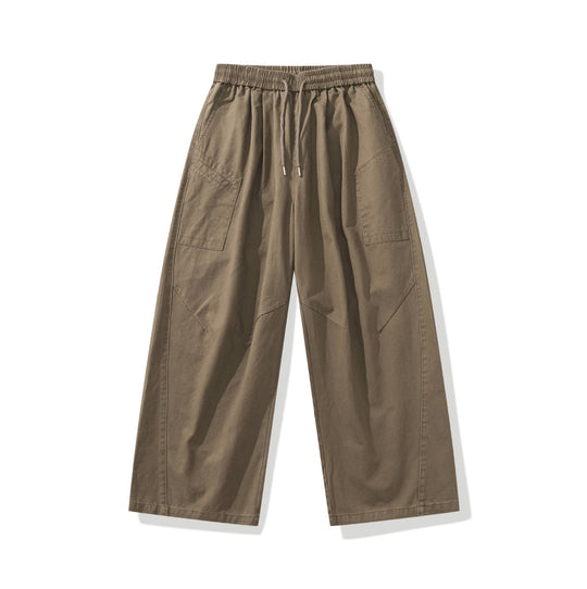 Damen weite Cargo-Hose mit elastischem Bund und Tunnelzug Nord Taschen