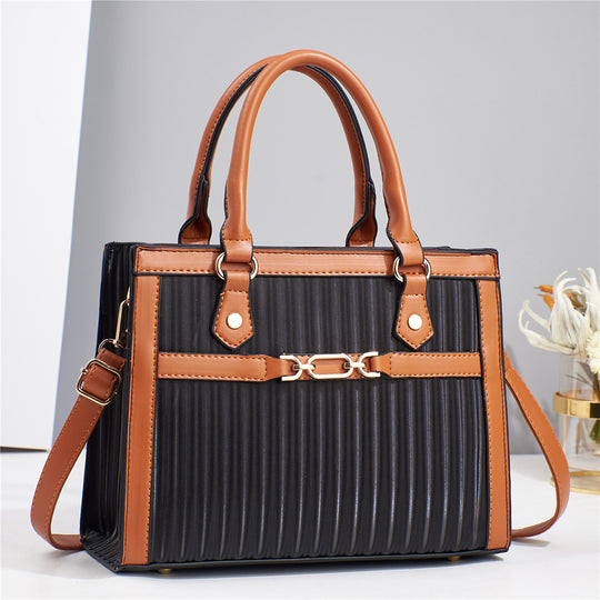 Damen trendige Handtasche mit strukturiertem Obermaterial und abnehmbaren Schulterriemen Nord Taschen