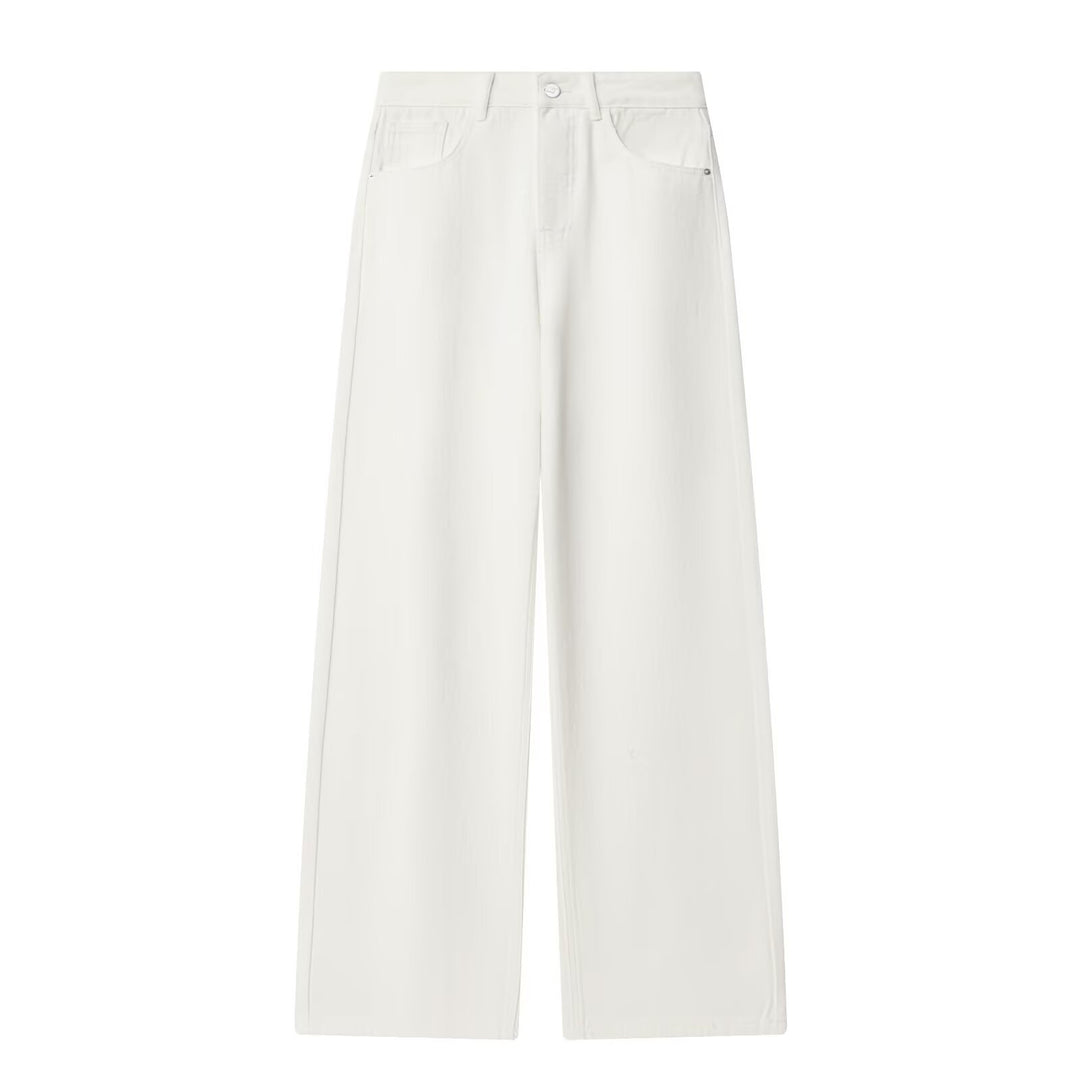 Damen Weite Highwaist-Culottehose mit Five-Pocket-Design und fließender Leinenoptik Nord Taschen