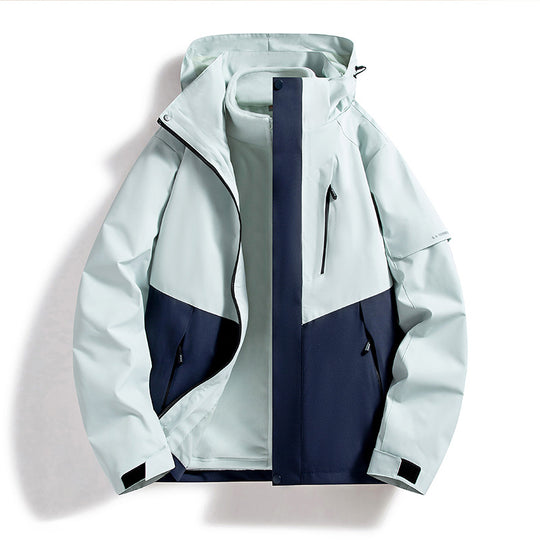 Damen Wasserdichte Outdoor-Jacke mit verstellbarer Kapuze Nord Taschen