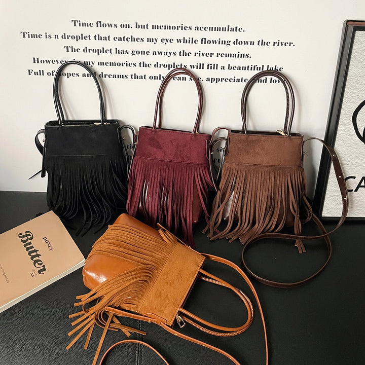 Damen Beuteltasche mit Fransen Nord Taschen