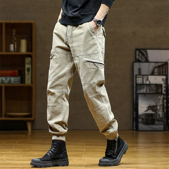 Herren Cargo-Joggerhose im Utility‑Stil mit ergonomischen Kniepaneelen und Reißverschluss‑Knöchel Nord Taschen