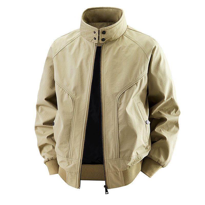 Men's  stretch canvas stand-collar utility bomber jacket Nord Taschen