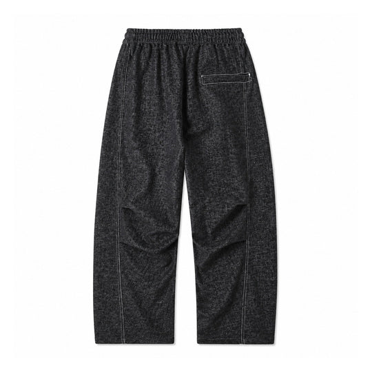 Damen Locker geschnittene Cropped-Hose mit hohem elastischem Bund und Kordelzug aus strukturierter Leinenmischung Nord Taschen
