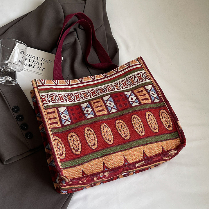 Damen Tragetasche mit modernem Ethnolook und robustem Innenfutter Nord Taschen