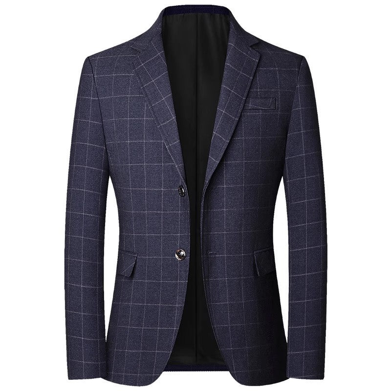 Herren Karo-Sakko mit tailliertem Schnitt, Reverskragen und Pattentaschen Nord Taschen