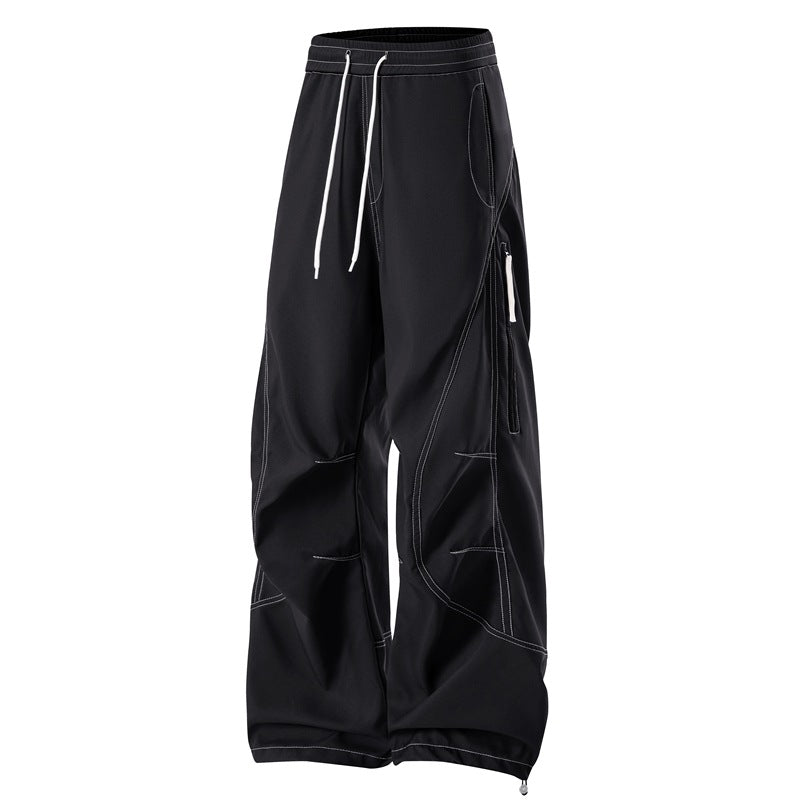 Herren Baggy Cargohose mit Elastikbund, Multifunktionstaschen und verstellbarem Saum Nord Taschen
