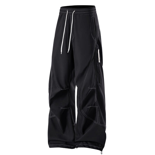 Herren Baggy Cargohose mit Elastikbund, Multifunktionstaschen und verstellbarem Saum Nord Taschen