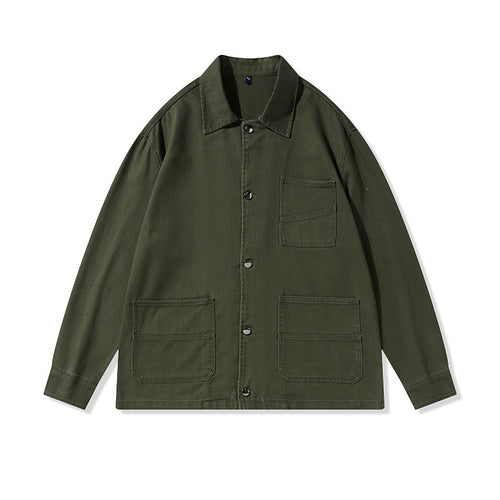 Unisex Oversize-Arbeitsjacke im Overshirt‑Stil aus Canvas mit aufgesetzten Taschen Nord Taschen