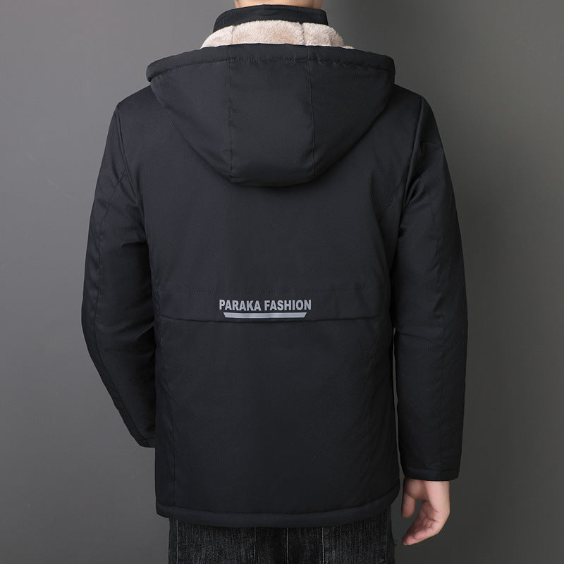 Herren Übergangsjacke mit Teddyfutter, winddichter Außenhülle und Kapuze Nord Taschen