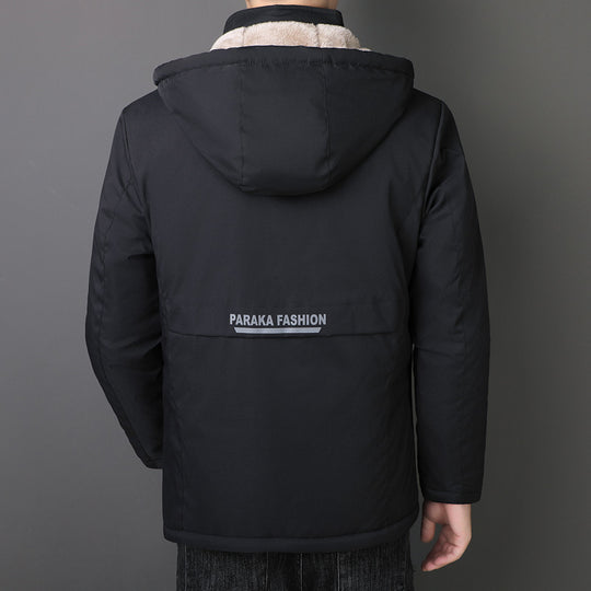 Herren Übergangsjacke mit Teddyfutter, winddichter Außenhülle und Kapuze Nord Taschen