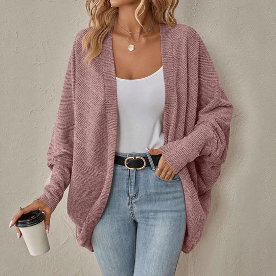 Damen Lässiger Cardigan mit offenem Schnitt Nord Taschen