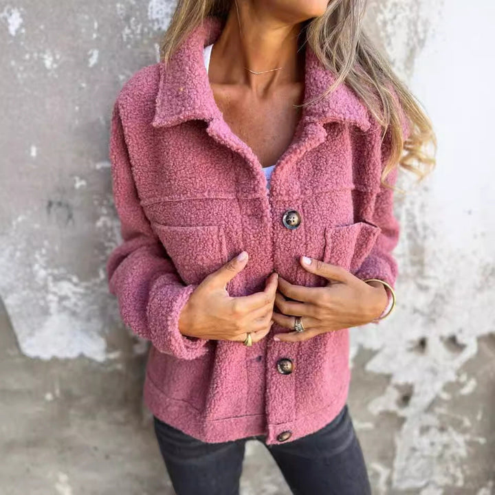 Damen Kuscheliger Fleece-Hemdjacke
