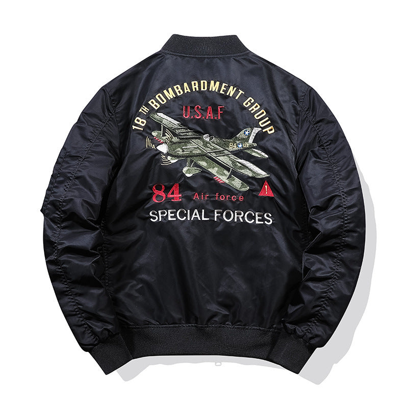 Herren Pilotenblouson mit Military‑Patches, Ärmeltasche und winddichter Nylon‑Optik Nord Taschen