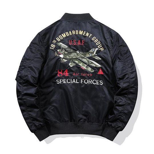 Herren Pilotenblouson mit Military‑Patches, Ärmeltasche und winddichter Nylon‑Optik Nord Taschen